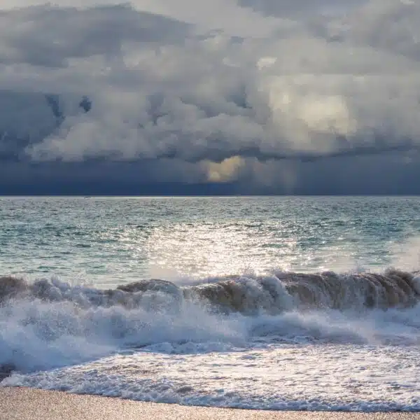 Storm in ocean