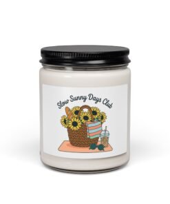 Slow Sunny Days Club Soy Candle, Summer Aesthetic | Coastal Retro Pastel