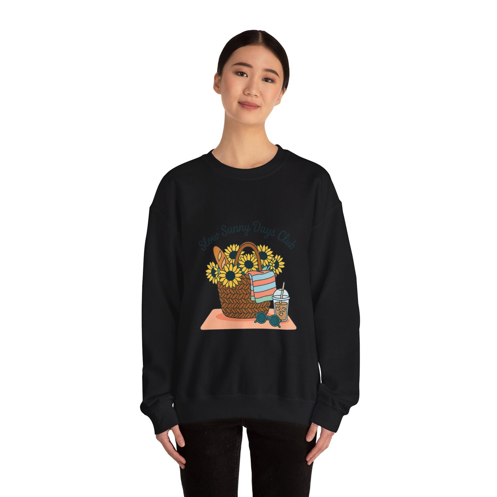 Slow Sunny Days Club Sweatshirt | summer aesthetic, pastel coastal vibes 15 Slow Sunny Days Club Sweatshirt | summer aesthetic, pastel coastal vibes - Image 8