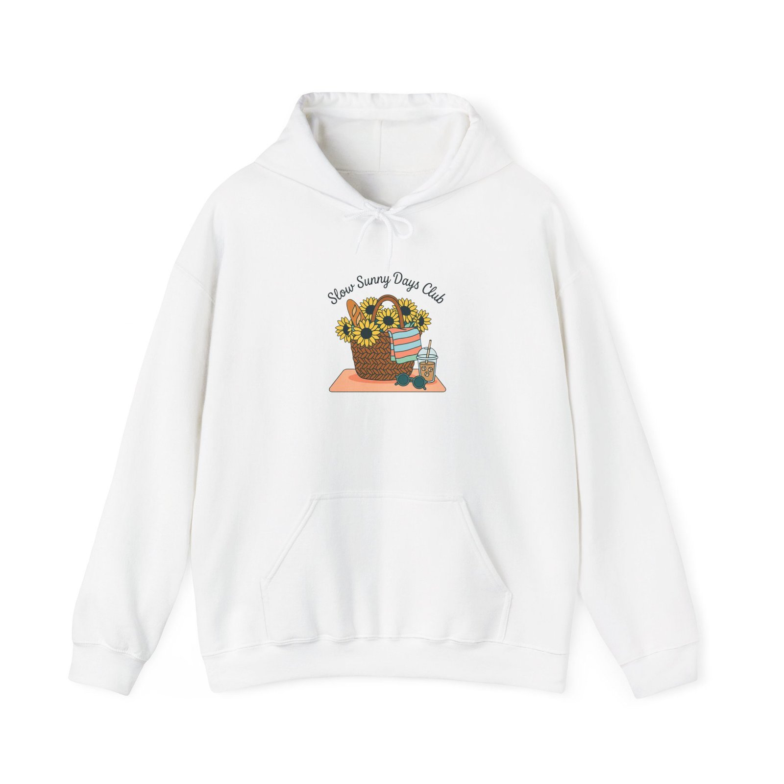 Sunflower Picnic Basket Hoodie | summer aesthetic, pastel coastal vibes
