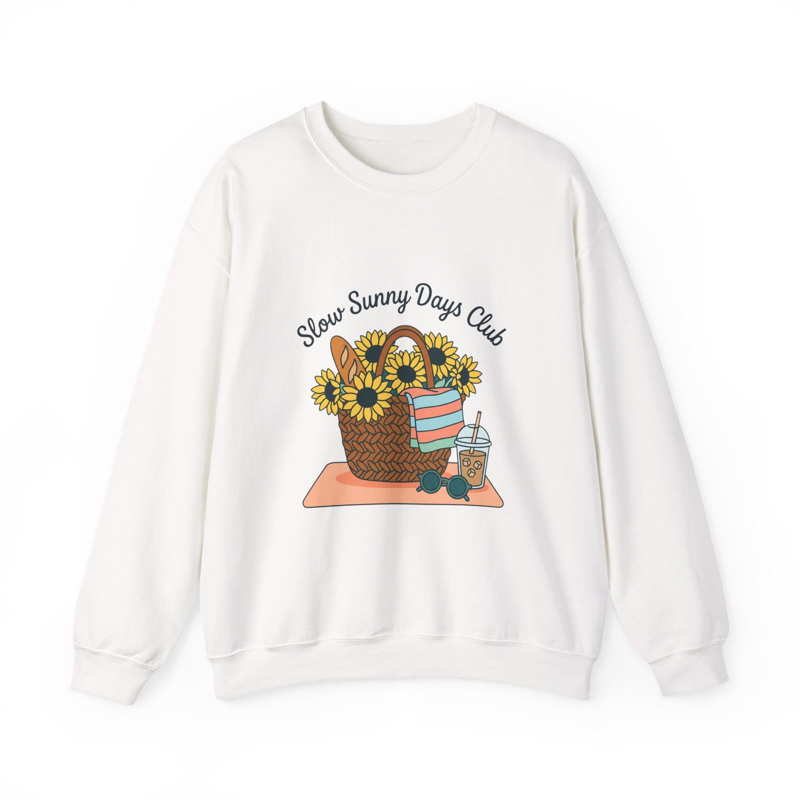 Slow Sunny Days Club Sweatshirt | summer aesthetic, pastel coastal vibes