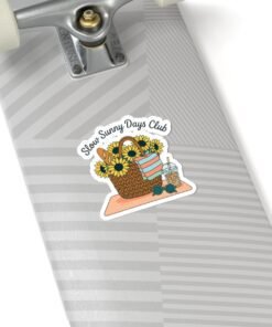 Slow Sunny Days Club Kiss-Cut Sticker | summer aesthetic, pastel coastal vibes 31 16438055409208149543 1200