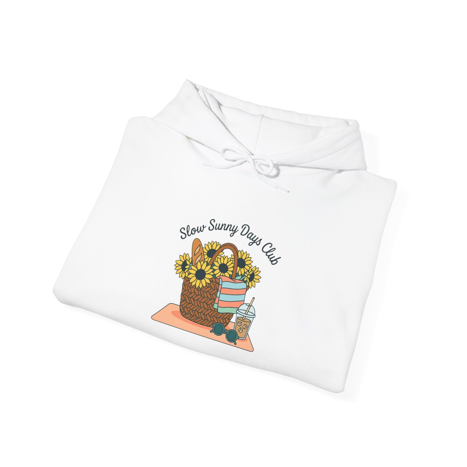 Sunflower Picnic Basket Hoodie | summer aesthetic, pastel coastal vibes 13 Sunflower Picnic Basket Hoodie | summer aesthetic, pastel coastal vibes - Image 7