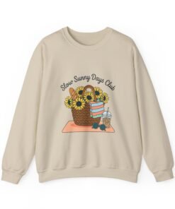 Slow Sunny Days Club Sweatshirt | summer aesthetic, pastel coastal vibes 48 3053941158700926705 2048