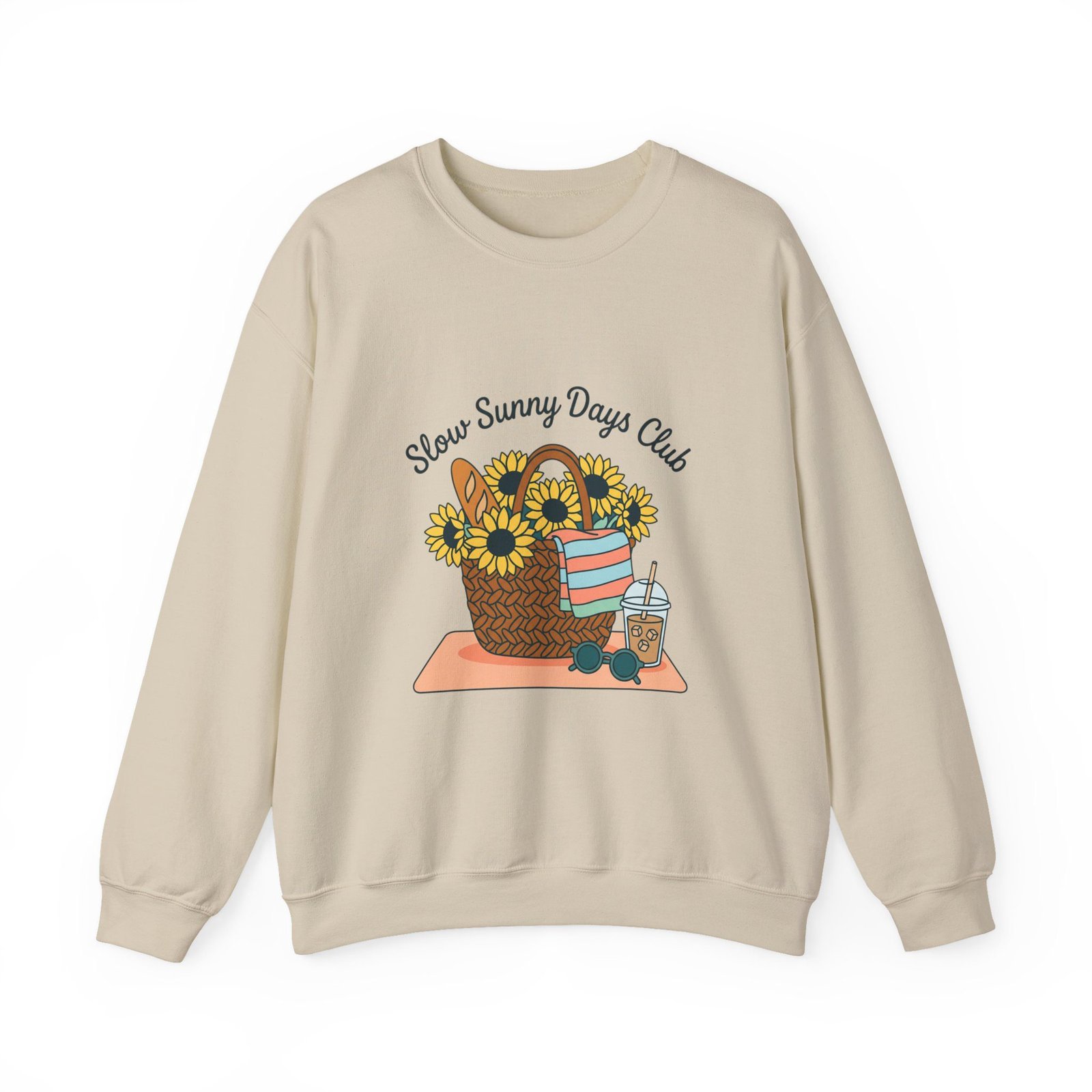 Slow Sunny Days Club Sweatshirt | summer aesthetic, pastel coastal vibes 17 Slow Sunny Days Club Sweatshirt | summer aesthetic, pastel coastal vibes - Image 9