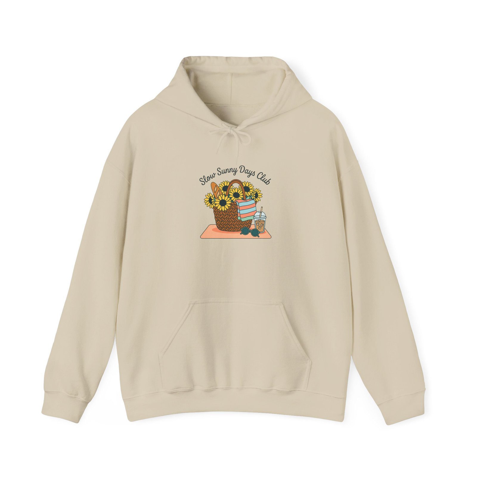 Sunflower Picnic Basket Hoodie | summer aesthetic, pastel coastal vibes 2 Sunflower Picnic Basket Hoodie | summer aesthetic, pastel coastal vibes