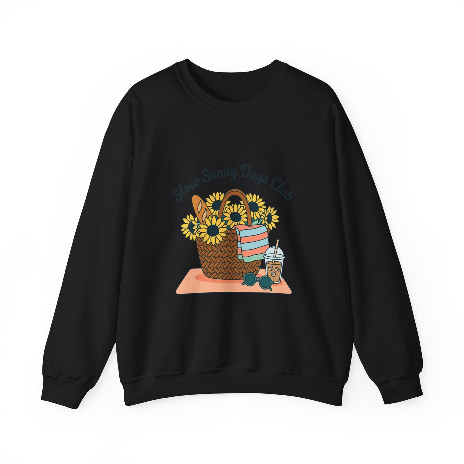 Slow Sunny Days Club Sweatshirt | summer aesthetic, pastel coastal vibes 9 Slow Sunny Days Club Sweatshirt | summer aesthetic, pastel coastal vibes - Image 5