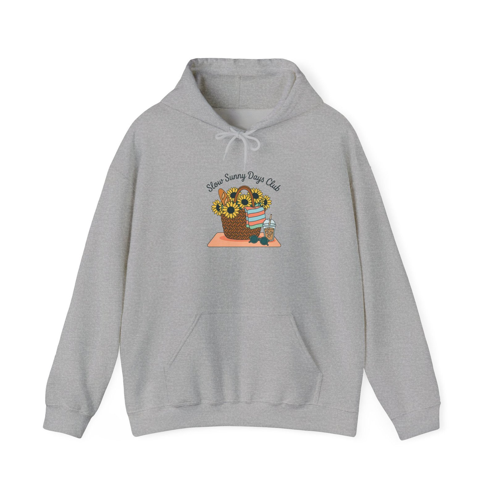 Sunflower Picnic Basket Hoodie | summer aesthetic, pastel coastal vibes 7 Sunflower Picnic Basket Hoodie | summer aesthetic, pastel coastal vibes - Image 4