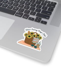 Slow Sunny Days Club Kiss-Cut Sticker | summer aesthetic, pastel coastal vibes 28 7956526006918712665 1200